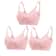 3 Piece Seamless Nursing Bras, High Quality Maternity & Breastfeeding Bra with Breathable Cotton & Push Up Support