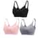 3 Piece Seamless Nursing Bras, High Quality Maternity & Breastfeeding Bra with Breathable Cotton & Push Up Support