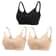 3 Piece Seamless Nursing Bras, High Quality Maternity & Breastfeeding Bra with Breathable Cotton & Push Up Support