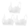 3 Piece Seamless Nursing Bras, High Quality Maternity & Breastfeeding Bra with Breathable Cotton & Push Up Support