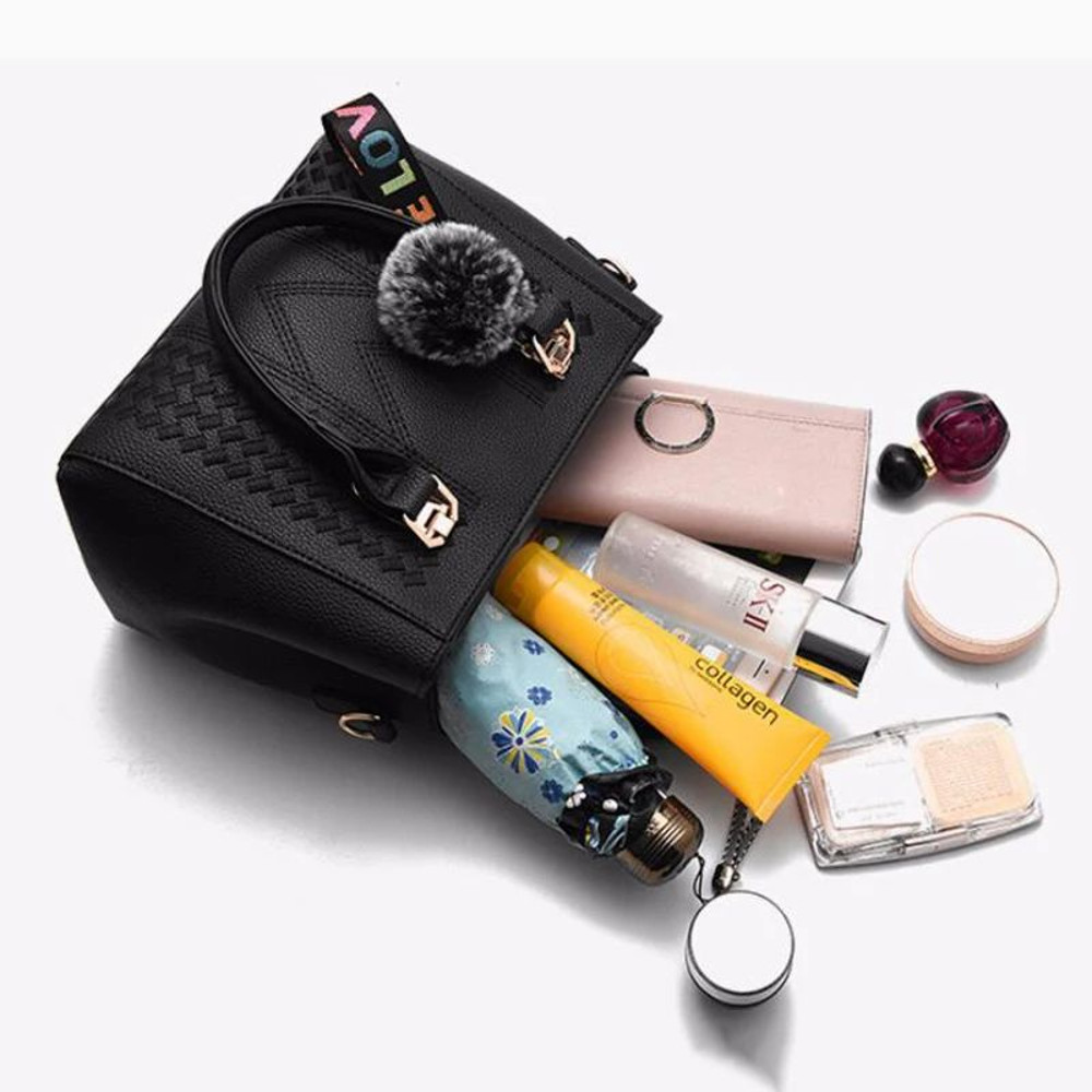 Women Leather Handbag Noble Curve Casual Shoulder Bag Stylish Sac A Main For Daily Use 1