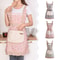 Lovely Canvas Apron for Female Household Breathable Antifouling Perfect for Kitchen Cleaning