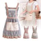Lovely Canvas Apron for Female Household Breathable Antifouling Perfect for Kitchen Cleaning