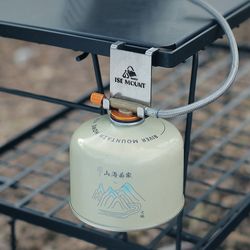 stainless steel gas canister hook, camping table hanger for stove tanks & outdoor gear organize