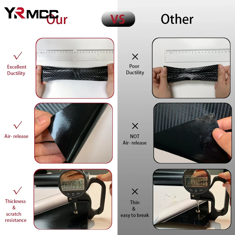 High Quality Carbon Fiber Car Stickers Vinyl Wrap Film For Cars Waterproof Bubble Free Multiple Si 1