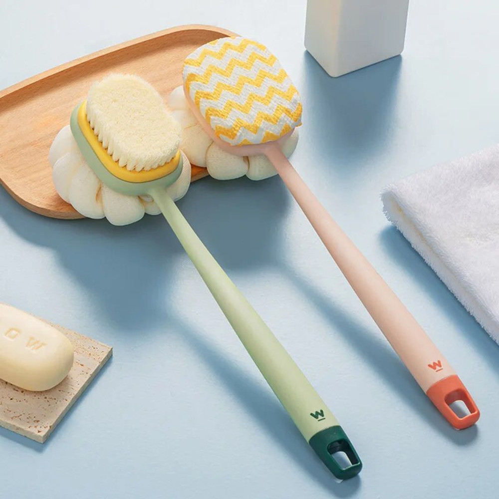 Long Handle Body Brush Loofah Back Scrubber With Soft Mesh Sponge Gentle Exfoliating Shower Brush F 2