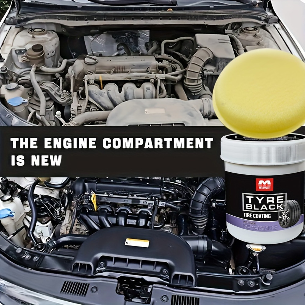 Tire Blackening Coating Wax Hydrating Luster Protection Anti Aging Tire Care With Sponge Applicato 5