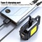 Mini Flashlight Keychain USB Rechargeable COB Work Light with 90 Foldable Side Lights Super Bright