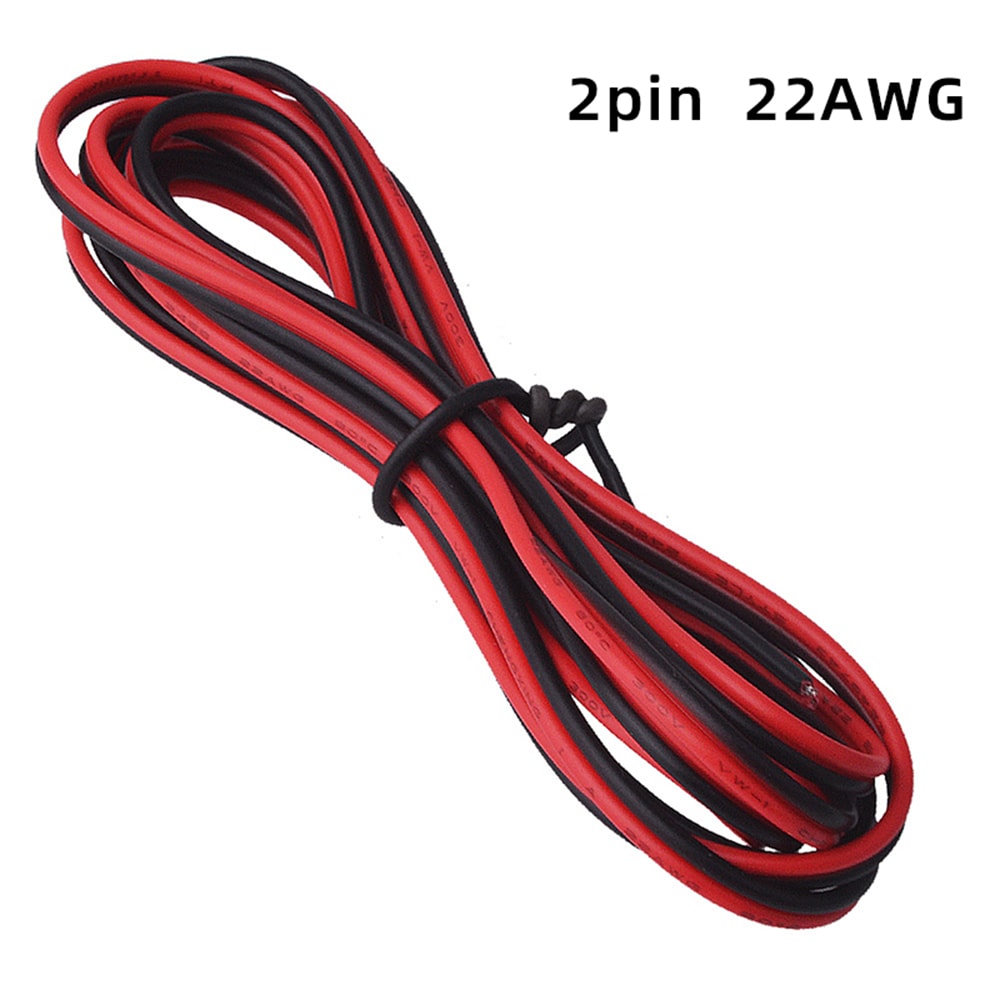 2PIN Tinned Copper Wire PVC Insulated RedBlack Cable for LED Strip Light Extension Electrical Pr