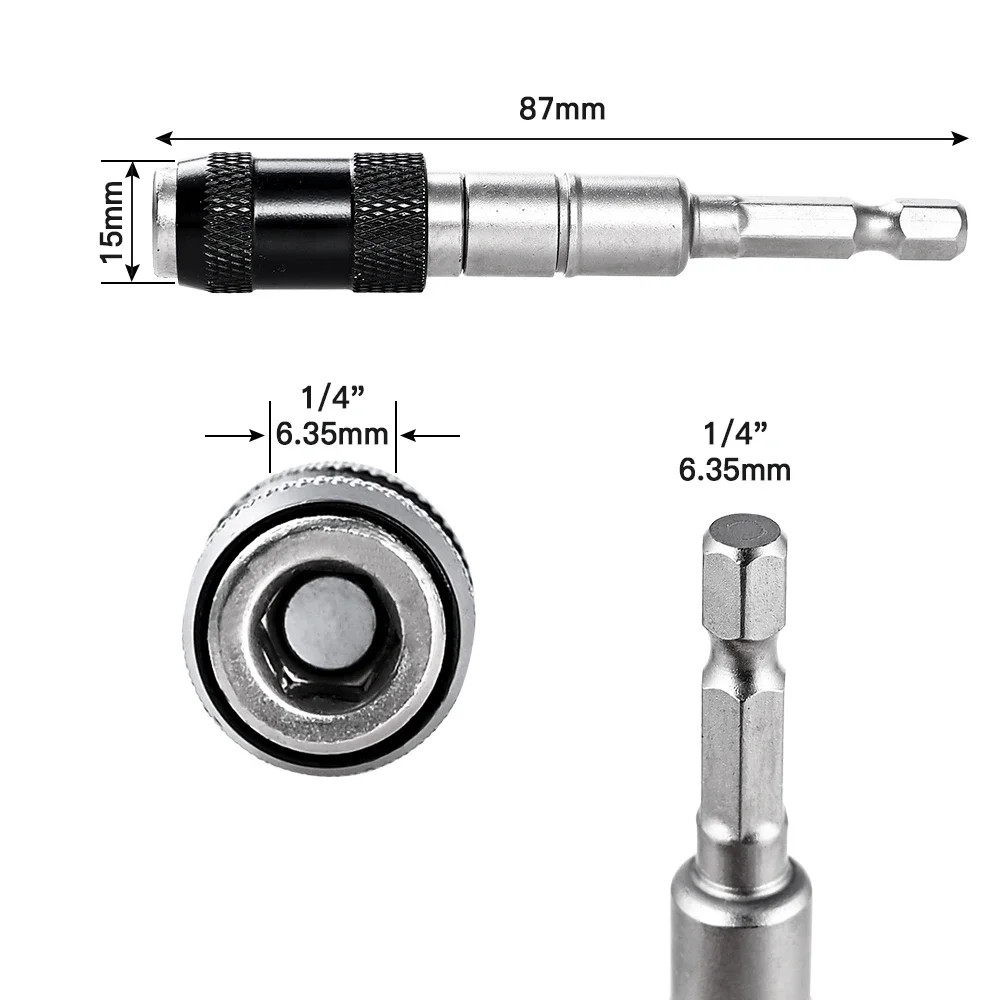 Drill Bit Holder With Pivot Magnetic Tip Holder Set 20 Swivel  Quick Release For Enhanced Precision 2