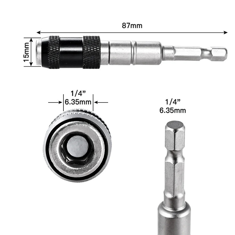 Drill Bit Holder With Pivot Magnetic Tip Holder Set 20 Swivel  Quick Release For Enhanced Precision 2