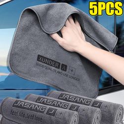 premium microfiber car washing towel, high absorption auto detailing cloth for scratch free drying
