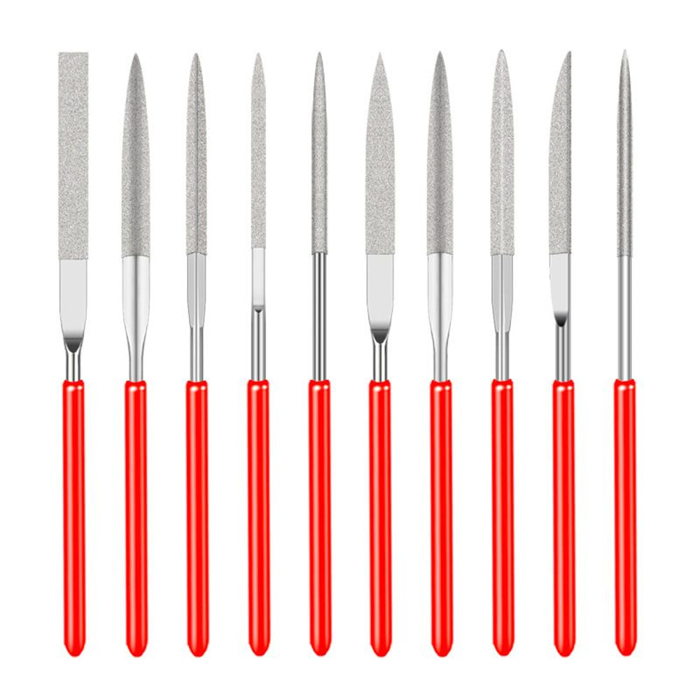 Diamond Needle File Set 10pcs Mini Needle File Kit For Stone Glass  Metal Carving Craft Hand Tools 1