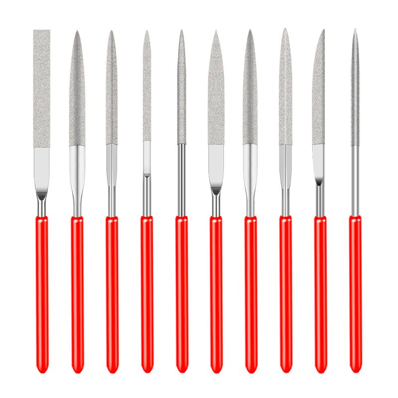 Diamond Needle File Set 10pcs Mini Needle File Kit For Stone Glass  Metal Carving Craft Hand Tools 11