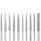 Diamond Needle File Set 10pcs Mini Needle File Kit For Stone Glass  Metal Carving Craft Hand Tools 8