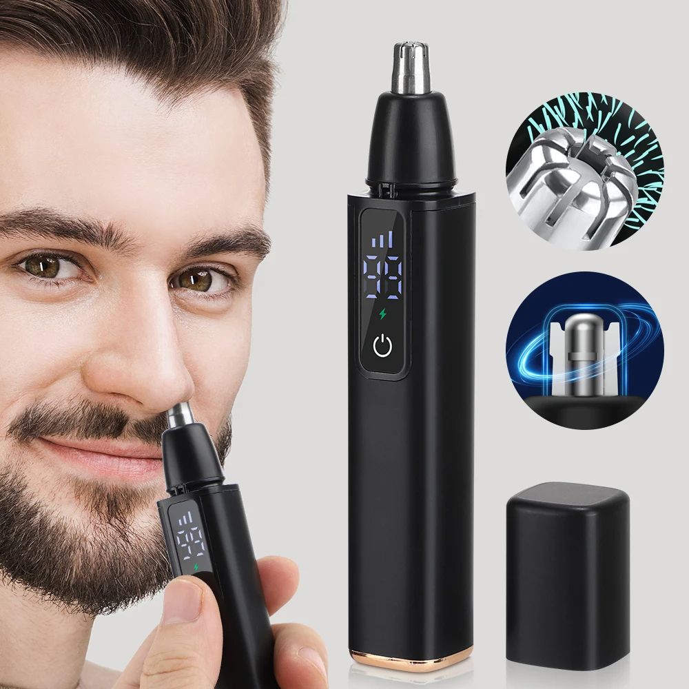 Professional Unisex Nose Hair Trimmer Rechargeable Automatic  Portable For Painless Grooming 0