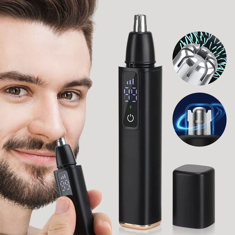 Professional Unisex Nose Hair Trimmer Rechargeable Automatic  Portable For Painless Grooming 0