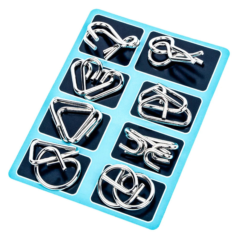 Classic IQ Metal Brain Teaser Magic Baffling Puzzle Game For Kids Adults 2