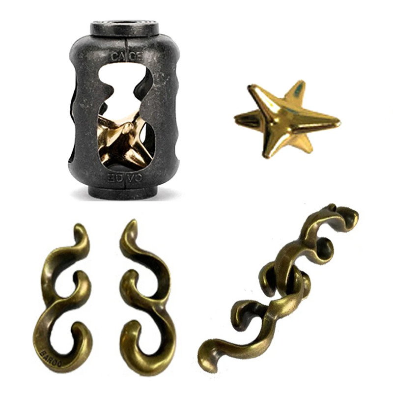 Classic IQ Metal Brain Teaser Magic Baffling Puzzle Game For Kids Adults 5