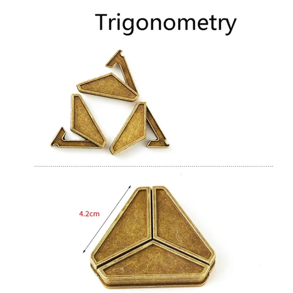 Classic IQ Metal Brain Teaser Magic Baffling Puzzle Game For Kids Adults 12