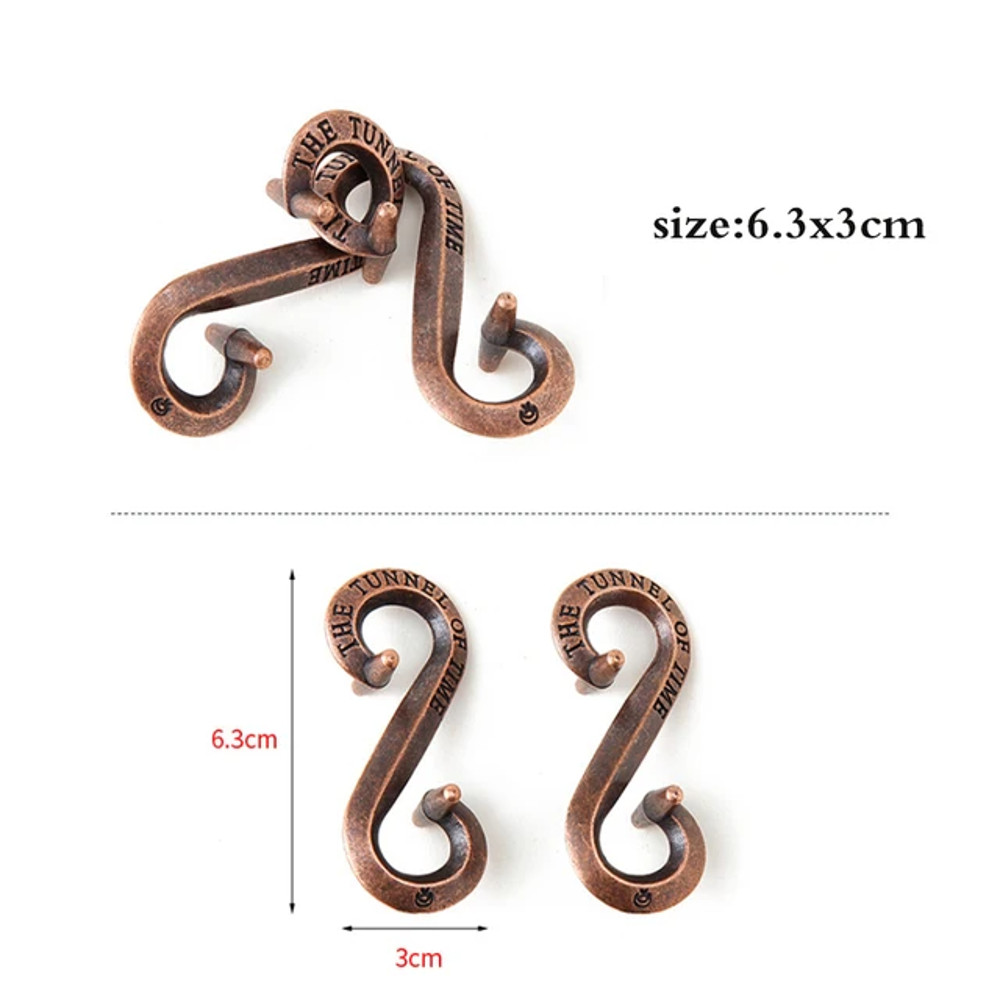 Classic IQ Metal Brain Teaser Magic Baffling Puzzle Game For Kids Adults 15