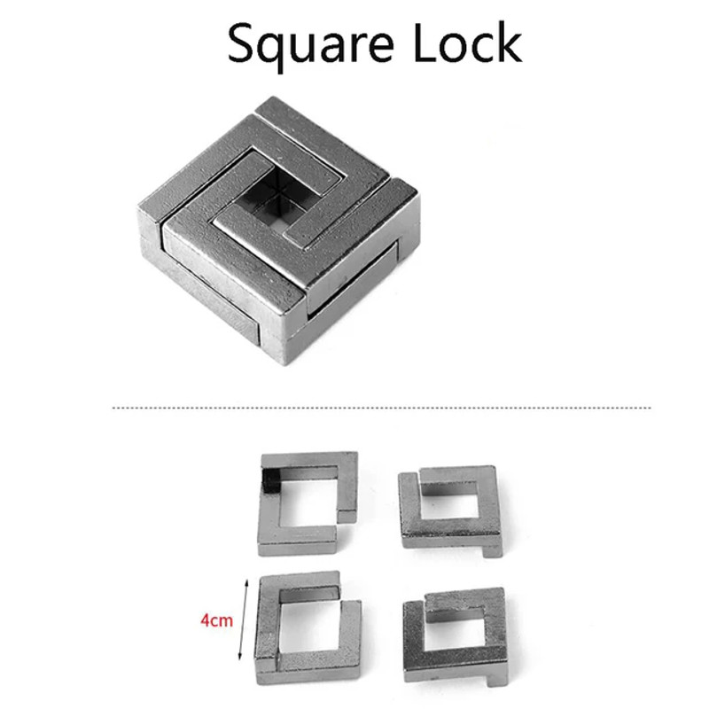 Classic IQ Metal Brain Teaser Magic Baffling Puzzle Game For Kids Adults 17