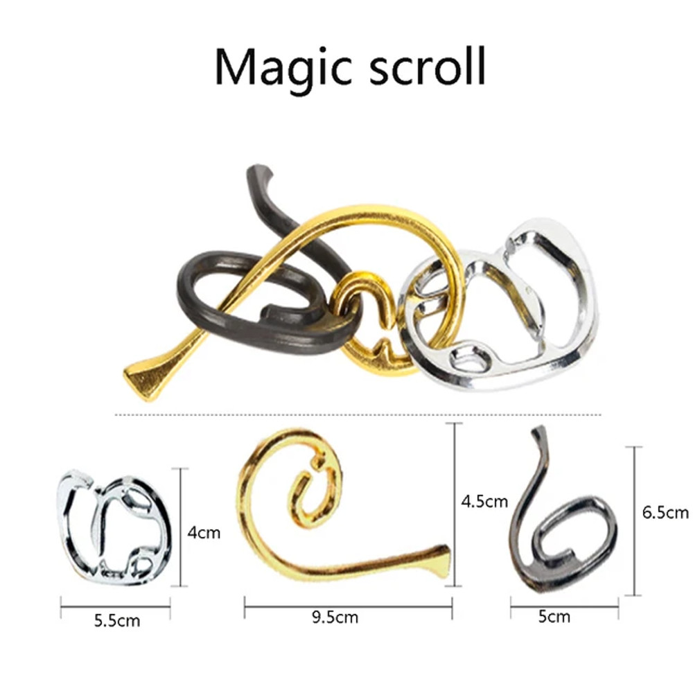 Classic IQ Metal Brain Teaser Magic Baffling Puzzle Game For Kids Adults 18