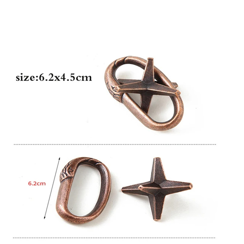 Classic IQ Metal Brain Teaser Magic Baffling Puzzle Game For Kids Adults 24