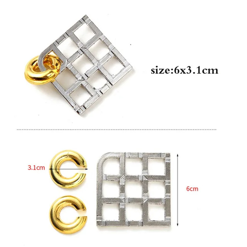 Classic IQ Metal Brain Teaser Magic Baffling Puzzle Game For Kids Adults 25