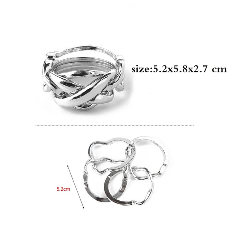 Classic IQ Metal Brain Teaser Magic Baffling Puzzle Game For Kids Adults 26