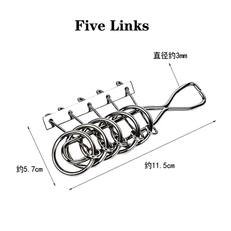 Classic IQ Metal Brain Teaser Magic Baffling Puzzle Game For Kids Adults 27