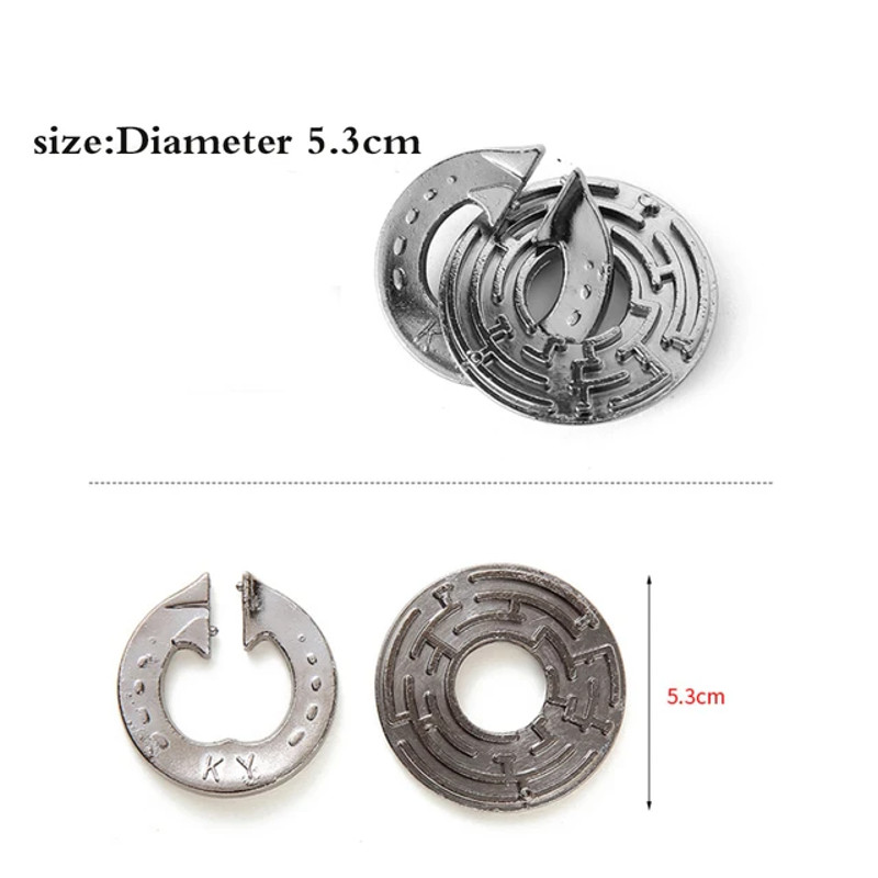 Classic IQ Metal Brain Teaser Magic Baffling Puzzle Game For Kids Adults 33