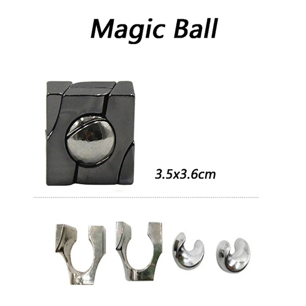 Classic IQ Metal Brain Teaser Magic Baffling Puzzle Game For Kids Adults 37