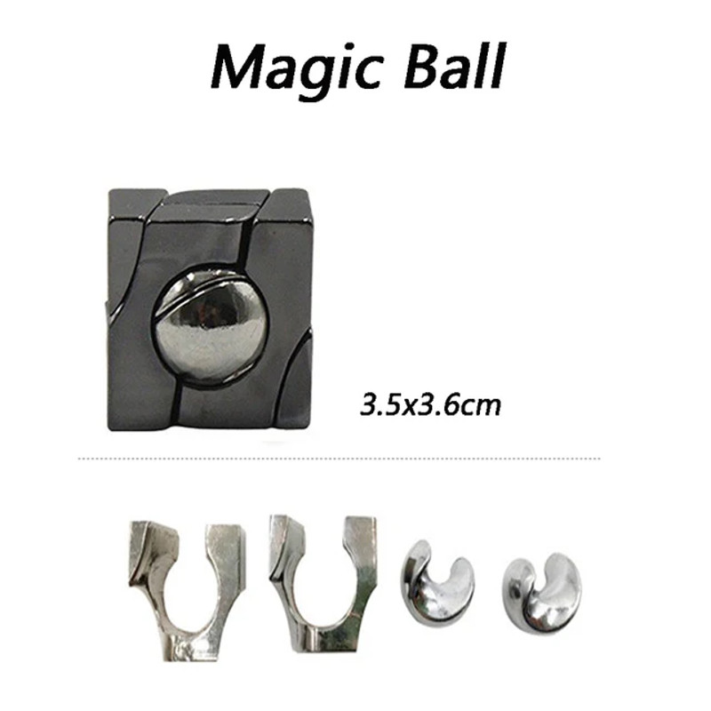 Classic IQ Metal Brain Teaser Magic Baffling Puzzle Game For Kids Adults 37