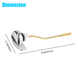 easy use side mount toilet flush lever handle, angle adjustable metal handle for toto kohler tank, durable zinc alloy