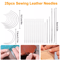48Pcs Leather Thread Stitching Needles And Awl Hand Tools Kit For DIY Sewing Craft Leather Repair A 5