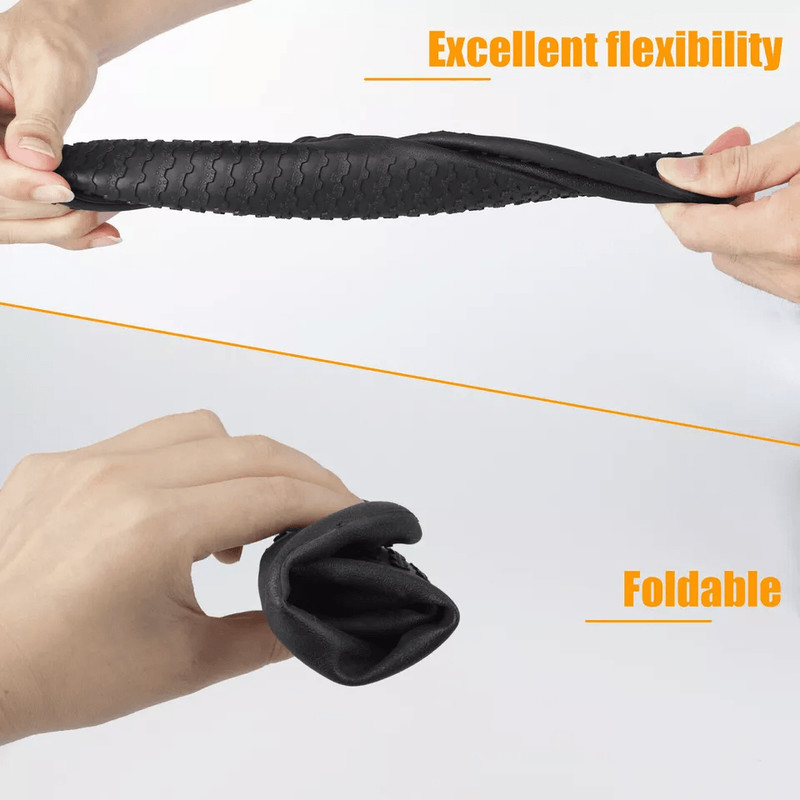 Reusable AntiSlip Rubber Shoe Covers Waterproof Snow Boot Protector For Rainy Days And Outdoor Trav 3