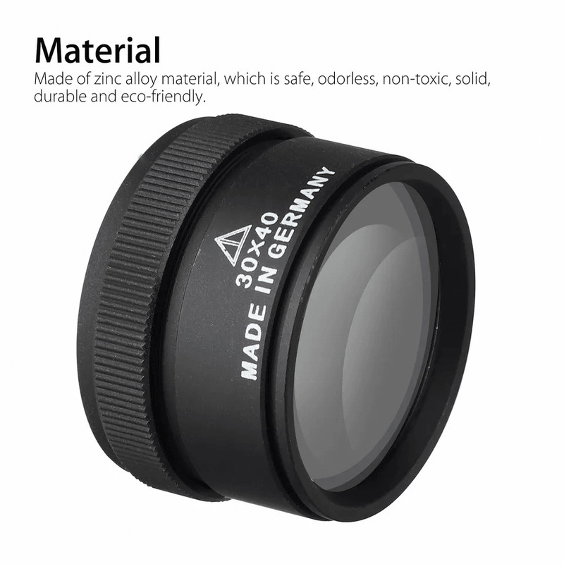 40X Magnifying Glass Portable Zinc Alloy Magnifier Lens For Jewelers Coins Stamps And Antiques 2