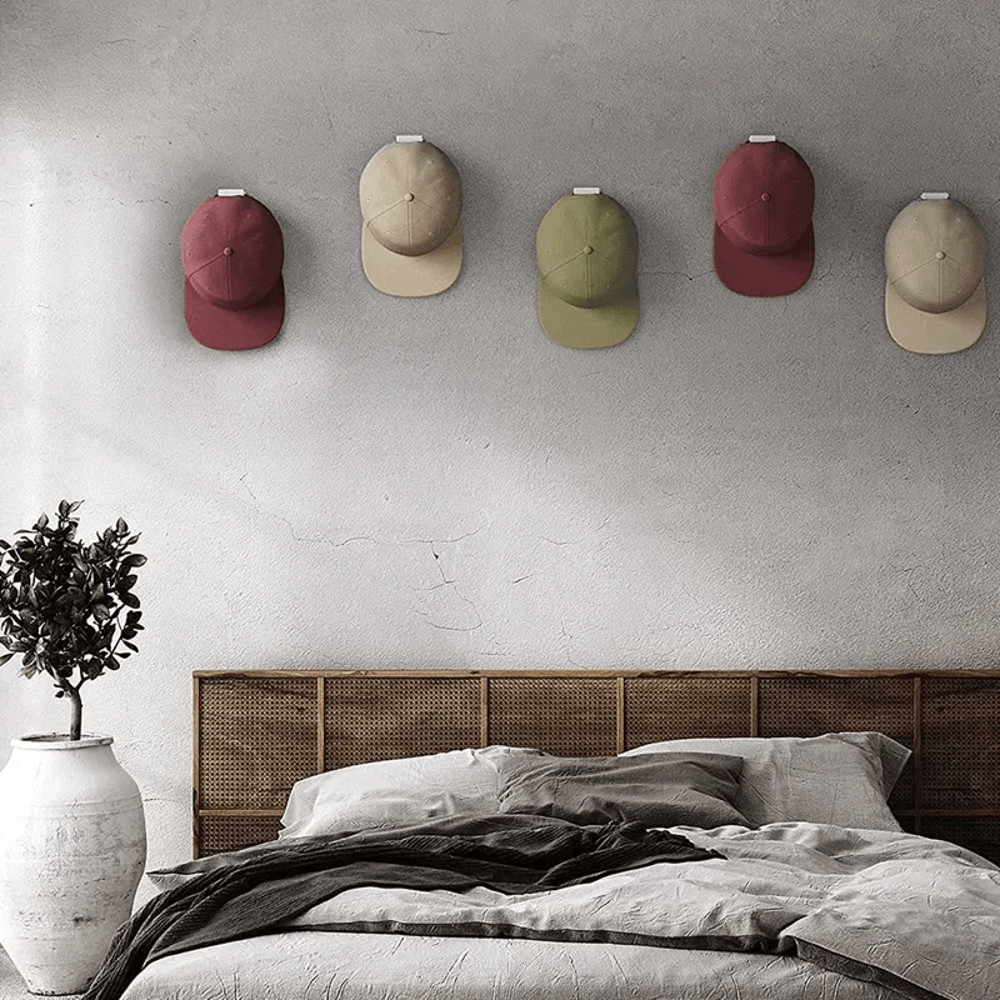 Baseball Cap Hat Rack Wall Door Hanger Holder With 12 Adhesive Hooks Storage Organizer For Hats Cap 5