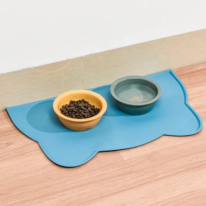 Non Slip Silicone Pet Food Mat Leak Proof Anti Dirty Dog Cat Bowl Pad Dishwasher Safe Eco Friendl 2