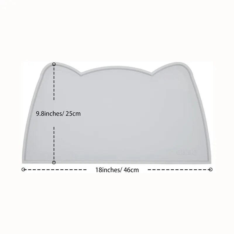 Non Slip Silicone Pet Food Mat Leak Proof Anti Dirty Dog Cat Bowl Pad Dishwasher Safe Eco Friendl 5