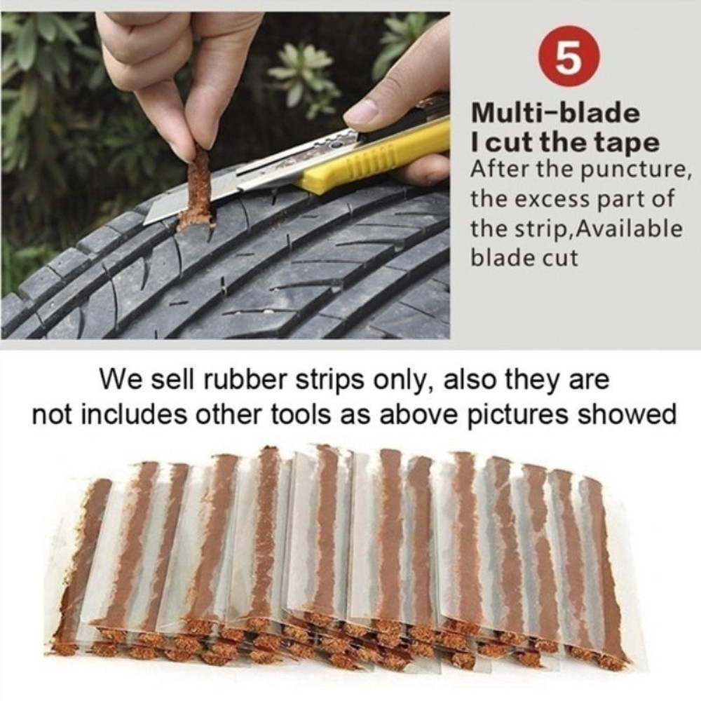 High Quality Tire Repair Strips Tubeless Rubber String Glue Seals For Car  Motorcycle Tyre Puncture 7