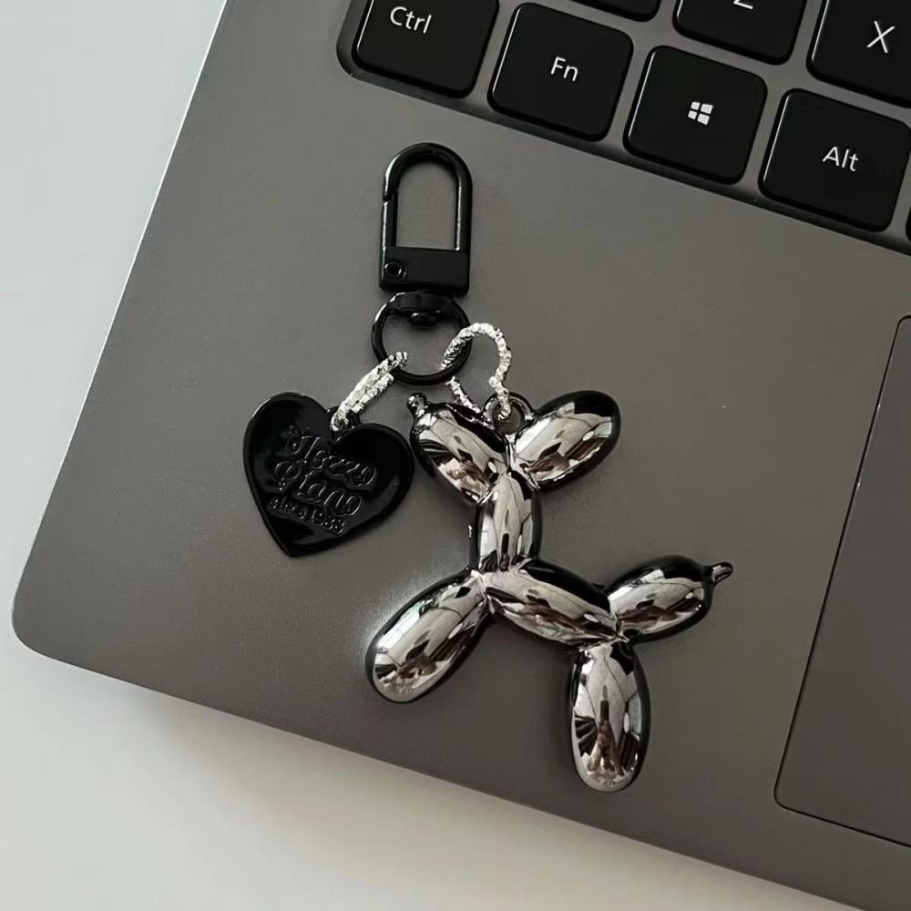 Y2K Balloon Dog Keychain Punk Fashion Key Ring for Handbag Backpack Car Keys Cute Pendant Acce