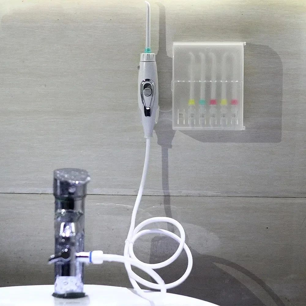 Dental Irrigator Water Jet Faucet Tooth Cleaner Flosser No Electricity Toothpick Teeth Cleaning Kit 0