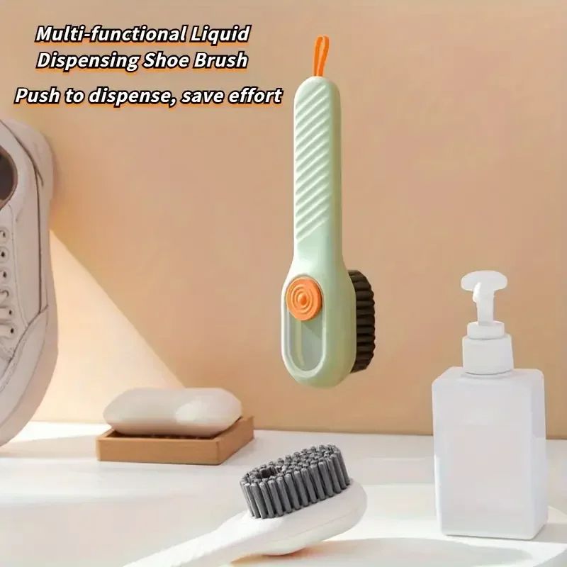 MultiFunction Automatic Spot Shoe Brush Soft Hair Hand Pressure Hanging Hole Suitable For Clothing 3