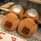 Cute Cartoon Capybara Cotton Slippers Half Wrap Heel Soft NonSlip Indoor Plush Shoes For Home 6