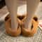 Cute Cartoon Capybara Cotton Slippers Half Wrap Heel Soft NonSlip Indoor Plush Shoes For Home 5
