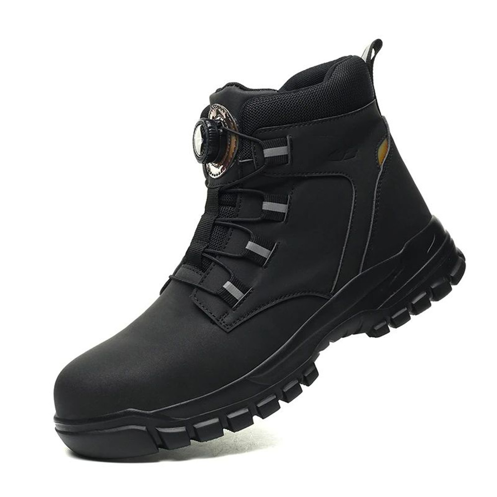 Mens Indestructible Steel Toe Work Boots Waterproof AntiSmash StabResistant Safety Shoes Biker Bota 4