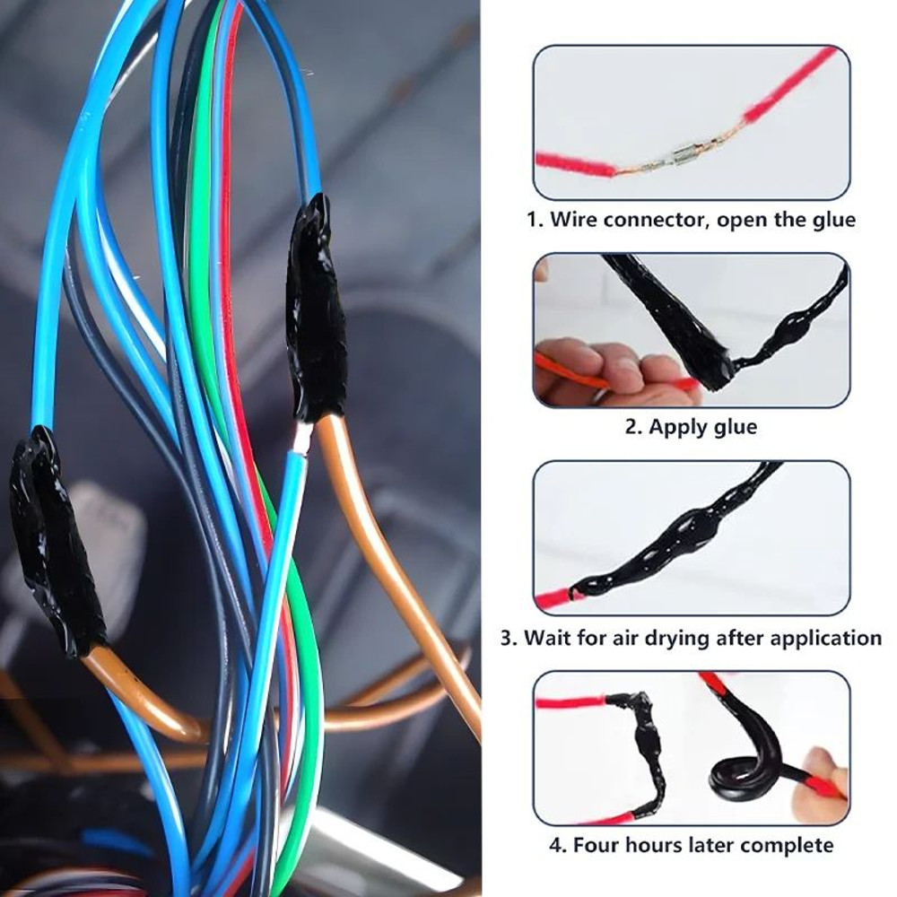 Liquid Electrical Tape Insulation Paste Sealant  Waterproof HighTemperature Resistant Fix Line Glue 5