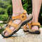 Summer Men Sandals Leather Breathable Casual Shoes For Outdoor Beach  Fashion Roman Style AntiSlip  4